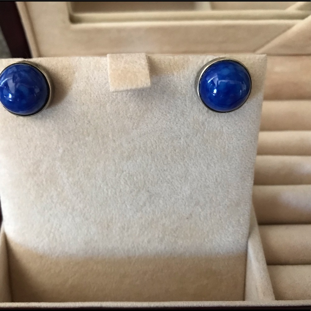 Vintage Stud Earrings - Sterling Silver (925); display case not included